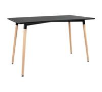 Table rectangulaire 120 × 70cm noire PIA