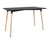Table rectangulaire 120 × 70cm noire pia