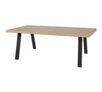Table Rectangulaire 170cm Aspect Bois Piètement A Métal Noir - CANYON -
