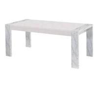 Table Rectangulaire 190x90cm Laquée Blanc et Effet Marbre - PRAVA - ALTOBUY Blanc G