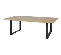 Table Rectangulaire 230cm Aspect Bois Piètement U Métal Noir - CANYON - ALTOBUY Marron G