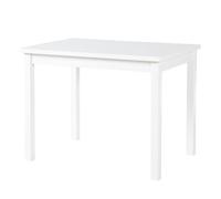 Table Rectangulaire À Pieds En Bois Massif Laqué Blanc TU