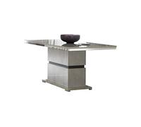 AltoBuy Brise - Table Rectangulaire avec Pied Central Finition Béton Laqué Gris