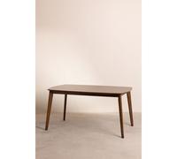 Table Rectangulaire En Bois (150x90 Cm) Elba Bois Foncé Multicolore