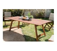 Table rectangulaire pliante 220x90x73 cm en acacia - TUINY