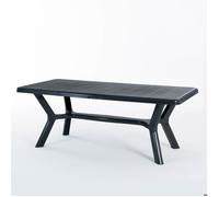 Table rectangulaire - Samuel - Extérieure - Anthracite - 8 personnes - Design moderne