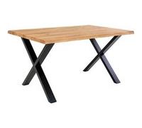 Table Repas 140cm Plateau Chêne et Pieds Acier - CIOTAT - ALTOBUY Bois G