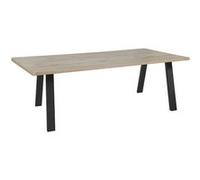 Table Repas Coins Arrondis 200cm Aspect Bois Piètement A Métal Noir - CANYON - ALTOBUY Marron G