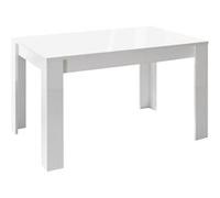 Table Repas Extensible Blanc Laqué Brillant - WEISS - ALTOBUY Blanc G