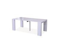 table repas extensible dina - 200/40 x 94 x 75 cm - blanc laqué