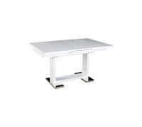 table repas extensible toda - 140/180 x 90 x 77 cm - blanc
