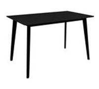 Table Repas GRAM -120x70cm Noire Piètement Hévéa - Altobuy Noir G