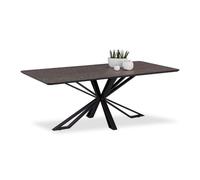 Table repas moderne 200x100 marron-noir