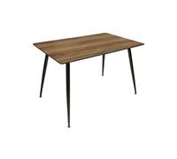 Table Repas Rectangulaire Effet Bois - TIANY - ALTOBUY Marron G