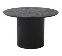 Table repas Ronde 120cm Pieds Relief MDF Effet bois foncé - ANKARA - ALTOBUY Marron G