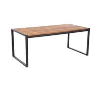 Table rectangulaire Bolero en acier et bois d'acacia, style industriel