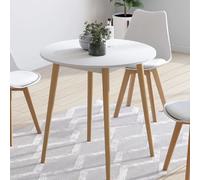 Table à manger ronde fixe - IDMARKET - ANGELA - Blanc - 4 personnes - 80 cm