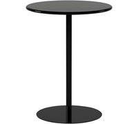 Table ronde Bistro - Balcon - Jardin de la table - Intérieur - Base en métaux solides - 48x62cm - Noir