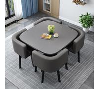 Table Ronde/Carrée Salle Manger avec 4 Chaises, Table Cuisine Petit Espace 4 Chaises, Table De Conférence Moderne pour Cuisine, Salle De Conférence, Réception, Club, 80cm / 31.5in(X-1)