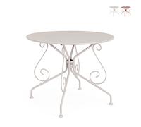 Table ronde d'extérieur 90cm style Bizzotto Etienne - Gris