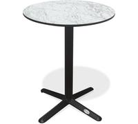 Table ronde de jardin en acier et plateau HPL
