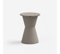 Table ronde de jardin en polyéthylène design minimaliste Dot - Beige