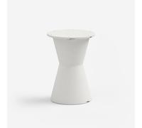 Table ronde de jardin en polyéthylène design minimaliste Dot - Blanc