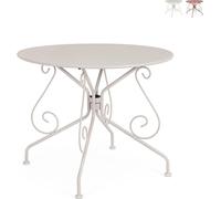 Table ronde d'extérieur 90cm style Bizzotto Etienne - Gris