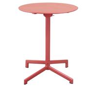 Table ronde d'extérieur pliable de 60 cm de diamètre pour bars et pubs, peu encombrante, avec structure et plateau en acier Bazar - Rouge