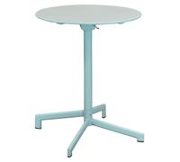 Table ronde d'extérieur pliable de 60 cm de diamètre pour bars et pubs, peu encombrante, avec structure et plateau en acier Bazar - Azure