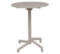 Table ronde d'extérieur pliable de 60 cm de diamètre pour bars et pubs, peu encombrante, avec structure et plateau en acier Bazar - Tan