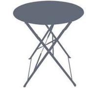 Table ronde d'extérieur pliante Bistro en acier Gris 65 x 5 x 93 cm