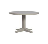 Table ronde en bois de manguier blanc, 5 places, finition argile, table haute - VT wonen, Deck - Ø120xH78 cm