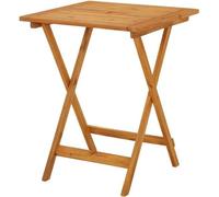 Table ronde en bois - Table de jardin pliable - Salle à manger extérieure - Surface géoliée - 90 cm - Couleur bois