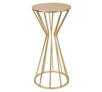 Table ronde en métal doré, ø 38 x 80 cm