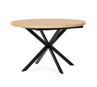 Table ronde extensible Murano effet Chêne, 120-160 cm