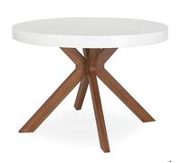 Paris prix Table ronde à manger extensible - Blanc