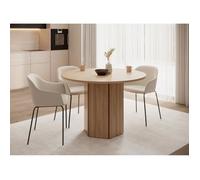 Selsey Table À Manger Ronde 110 cm pour 4 Personnes Chêne Lindberg | Table De Cuisine, Modern, Hexa