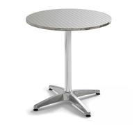 Table ronde inclinable en inox gris - Oviala Brixton