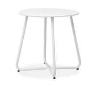 Table ronde métal - couleur blanc Blanc G