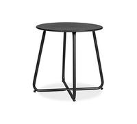 Table basse ronde Table de jardin Table d'appoint Métal Massif Noir Table exterieur