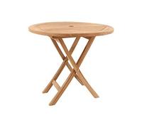 Concept Usine Table ronde pliable Meja 80 cm Marron
