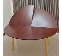 Table ronde pliable avec plateau en bois, design peu encombrant, étanche, pour une utilisation en intérieur et en extérieur, 150 cm, couleur E, parfaite pour les repas et les réceptions