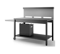 TABLE ROULANTE CREDENCE NOIR GRIS POUR PLANCHA