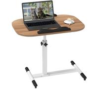 Table Roulante de Lit Canapé VIVOLILV - Beige - Bureau Informatique - 60x40cm
