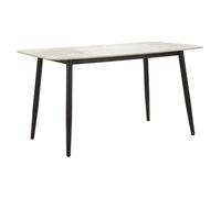 Table Salle à Manger ""Josh"" 138cm Noir & Blanc