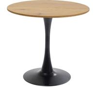 Kare Schickeria Table Design en chêne Noir 80 cm de diamètre pour 4 Personnes Table de Salle à Manger Ronde Moderne Meuble de Salon en Bois de chêne 74 x 80 x 80 cm (H x l x P)