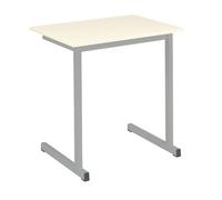 Table scolaire individuelle piétement gris clair