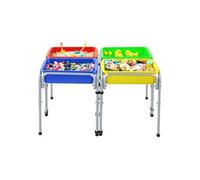 Table sensorielle SucceBuy pour tout-petits 3-6 ans - 4 bacs - Hauteur réglable - Multicolore