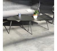 Table set 2 pièces 'Aymavilles' outdoor indoor acier anthracite